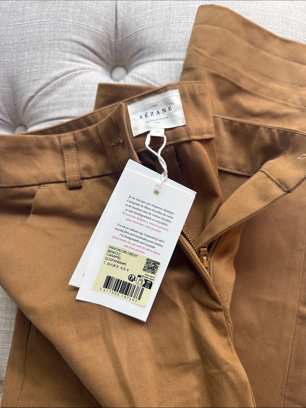 NWT sezane benicio pant size 4